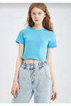 ASVE MALL Coool Slim Fit Basic Kısa Kollu Crop T-shirt TS1329
