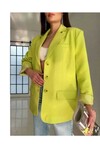 Asvemall Premium Kalite Neon Sarı Ceket